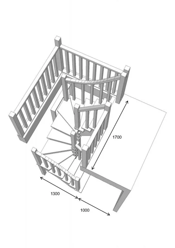 Лестница на второй этаж в частном доме схема с размерами