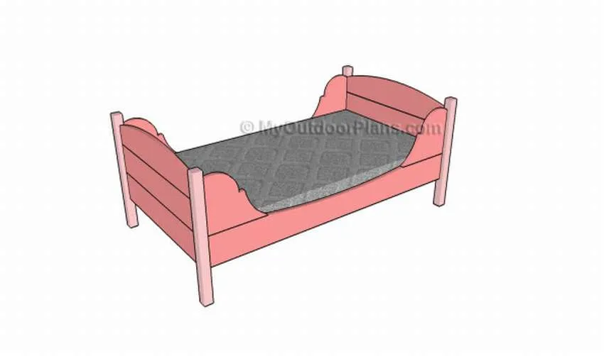 чертеж детской кровати