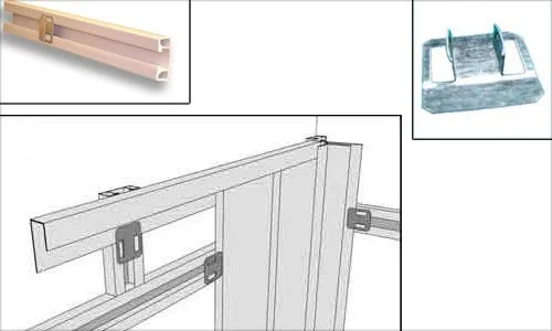 Крепление панелей с использованием пластикового профиля при помощи специальных клипс