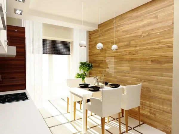 Как оформить дизайн и декор для стен на кухне возле обеденного стола