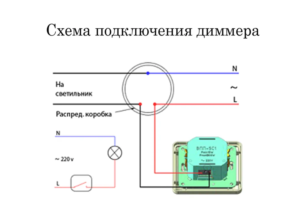 Схема подключения диммера