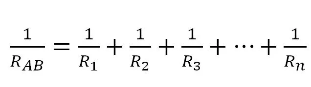 формула параллельное соединение резисторов