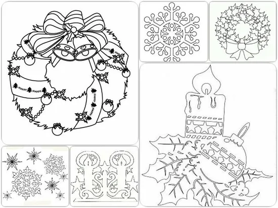 Отличные новогодние шаблоны для вырезания из бумаги 2018