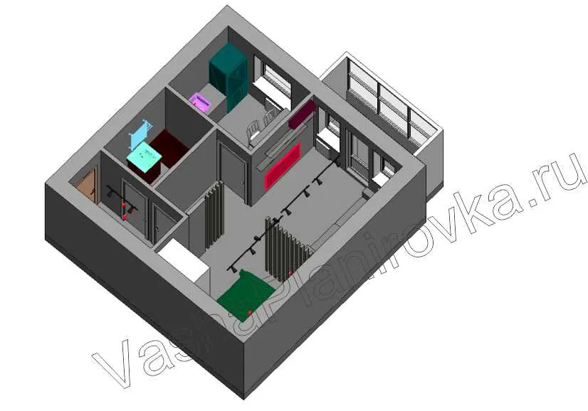 hrushchevka-1-komnatnaya-planirovka-rasstanovka-mebeli-v-3d