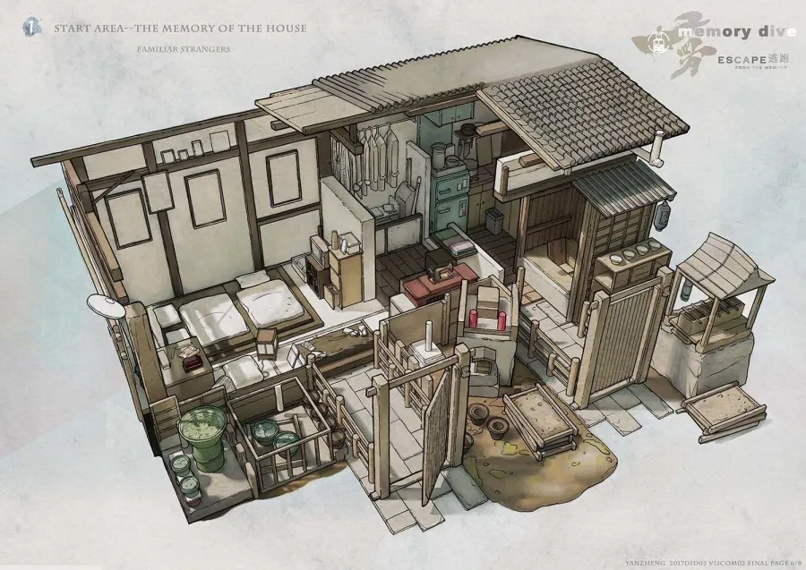 Cutaway House Sketch