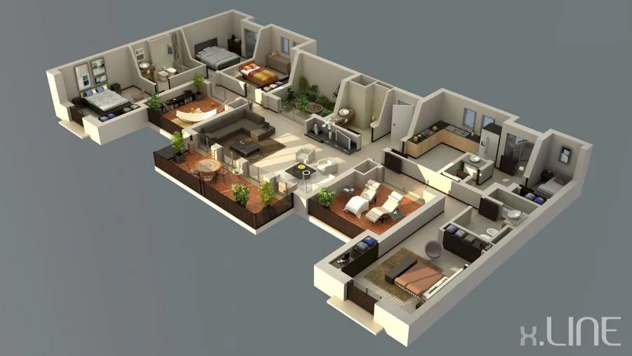 Floorplan 3d проекты