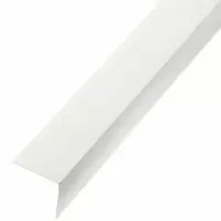 Угол отделочный из ПВХ 10х10мм белый (2,7м) / Уголок отделочный пластиковый 10х10мм белый (2,7м)