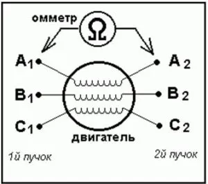 Схема для уменьшения напряжени асинхронного двигателя