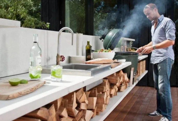 (+58 фото) Летняя кухня на даче своими руками