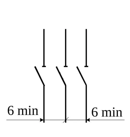 Трехфазный рубильник с пофазным отключением
