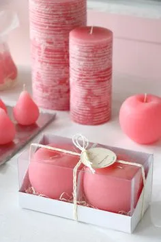 Diy Velas, Fruit Candles, Pink Candles, Unique Candles