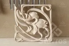 Декоративная резная накладка "Ирис". Стиль модерн. Массив бука. Decorative carved overlay "Iris". Art nouveau. Solid beech. Wood Carving Patterns, Arabesque, Art Nouveau Interior, Art Nouveau Illustration, Woodworking Inspiration, Flower Carving, Ceramic Light