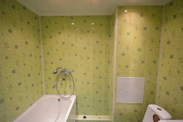 Ванные комнаты Отделанные пластиковыми панелями
