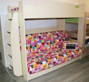 Двухъярусная Кровать с диваном внизу — Стильность и практичность (90+ Фото)