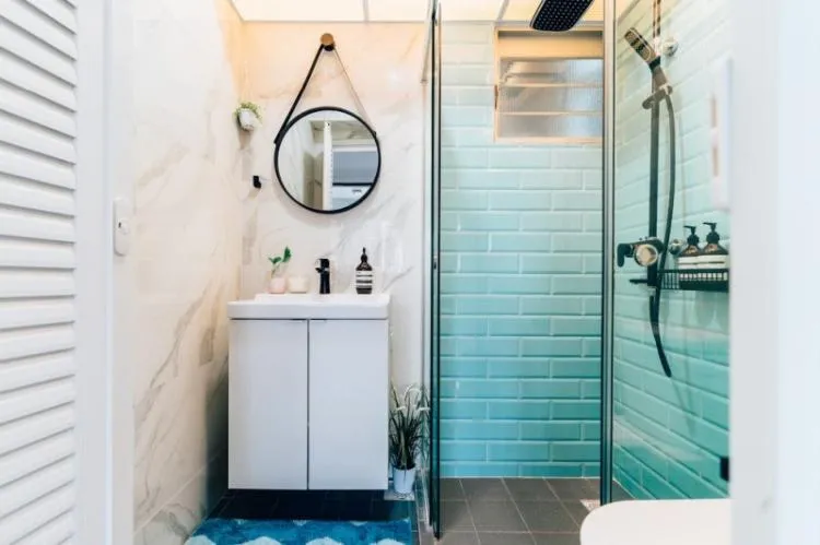 Ванная комната 2 кв.м. в скандинавском стиле - Дизайн интерьера