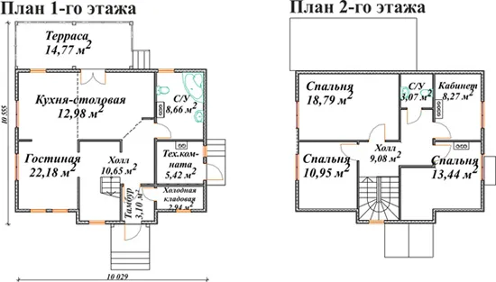 план двухэтажного дома