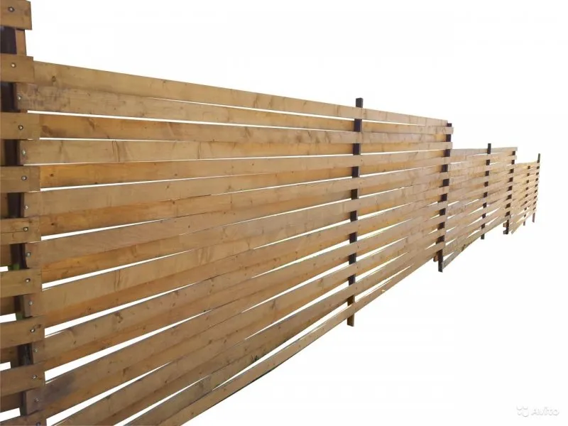 Забор деревянный вертикальный Австрийская плетенка