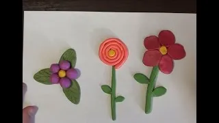 Цветы из пластилина