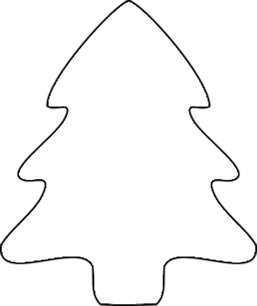 Шаблон елки для декора игрушек, пример 5