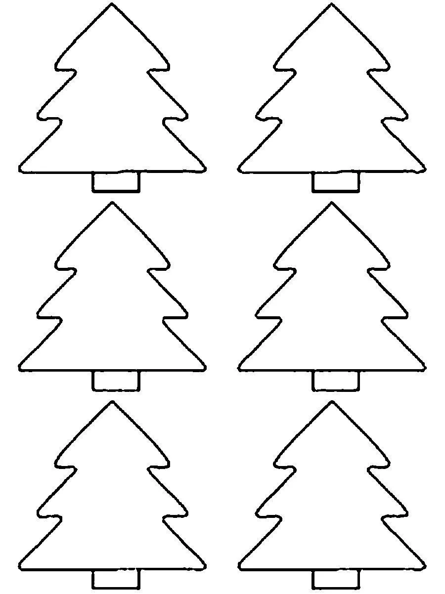 Шаблон елки для декора игрушек, пример 4