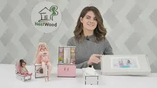 Подробная видео-инструкция сборки игрушечной кукольной мебели "Ванна" Nestwood для Барби