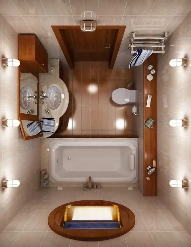 Фотография: Ванная в стиле Современный, Декор интерьера, Малогабаритная квартира, Квартира, Студия