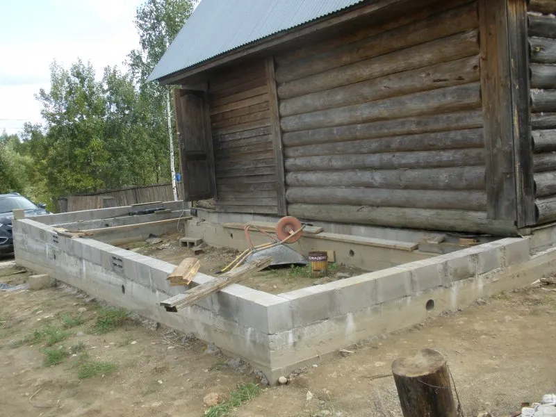 Пристройка к деревянному дому фундамент