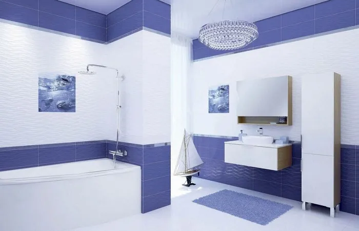 Дизайн ванной комнаты в частном доме_плитка
