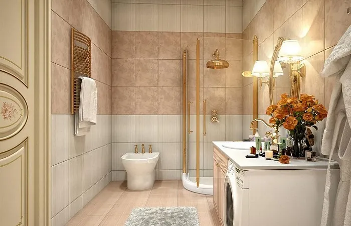 Дизайн ванной комнаты в частном доме_плитка
