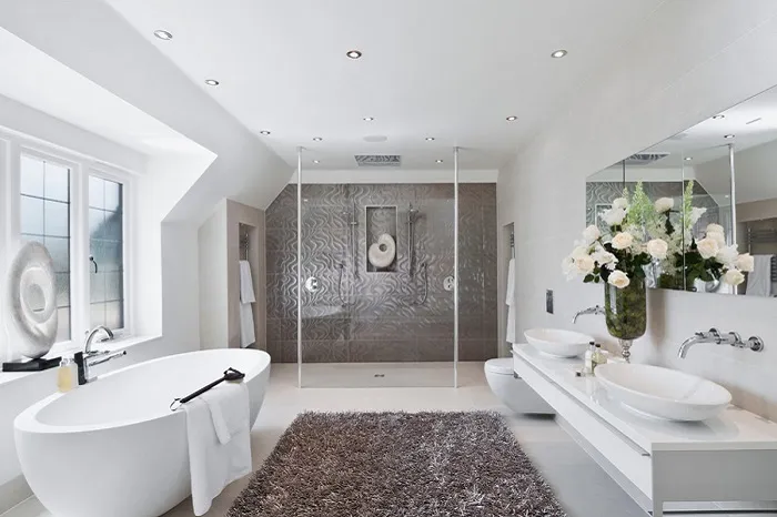 Дизайн ванной комнаты в частном доме_фото