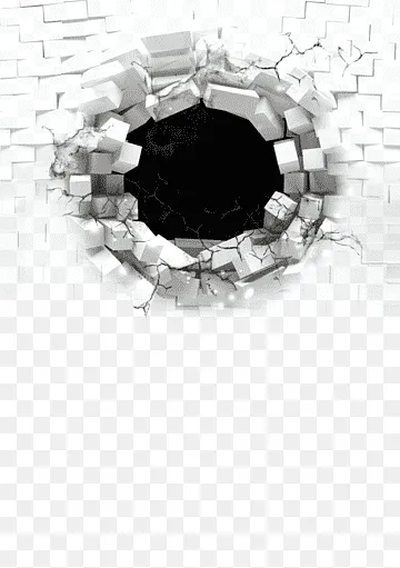 Стена Кирпич, Пулевые отверстия, белая кирпичная стена с отверстием, белый, фотография, эффекты png thumbnail