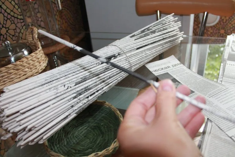 Плетение бумажными трубочками