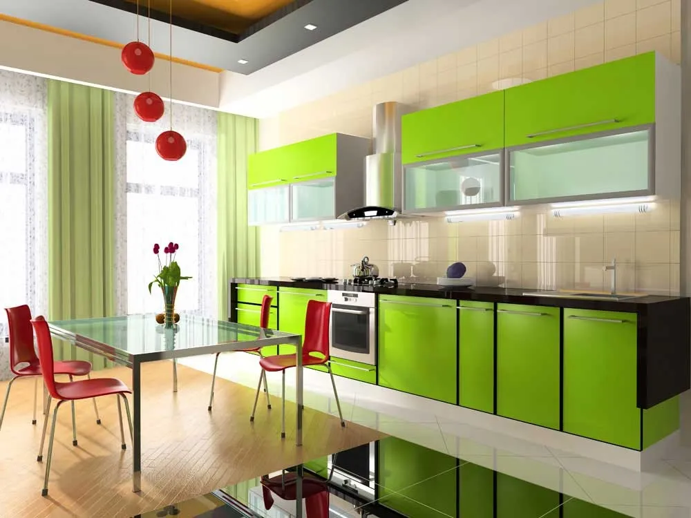 Мебель для зеленой кухни