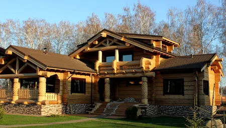 деревянный угловой дом