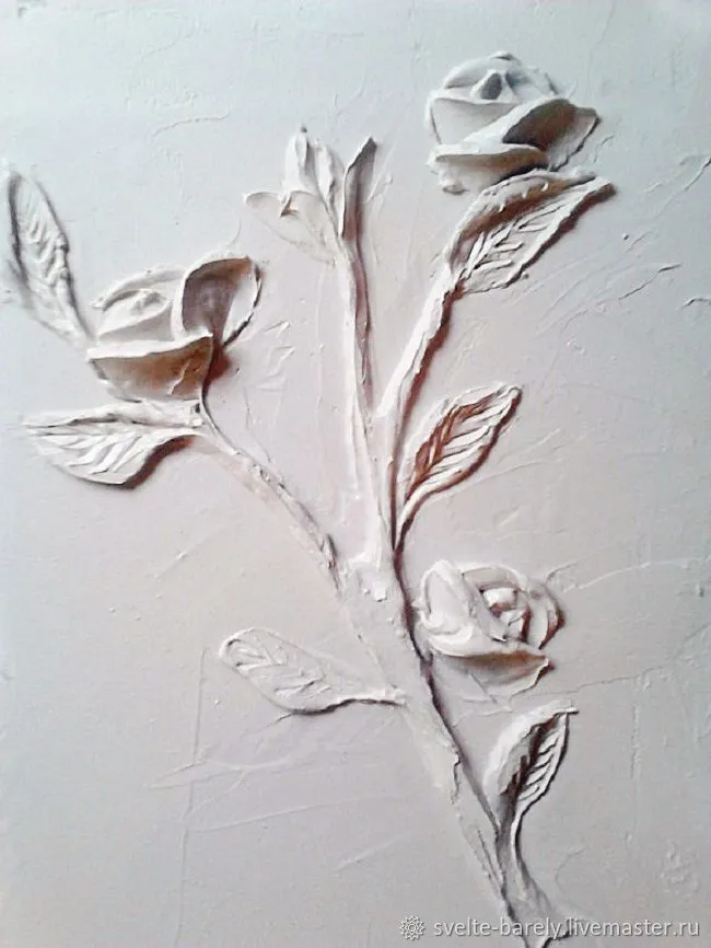 Создаем веточку розы из шпатлевки, фото № 38