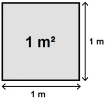 1 квадратный метр равен площади квадрата со стороной 1 метр.