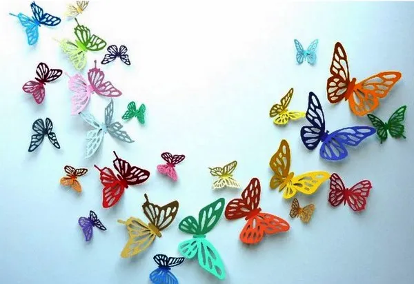 декор бабочки на стене фото