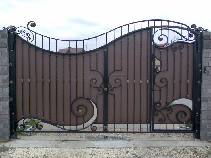 (+89 фото) Красивые ворота для частных домов