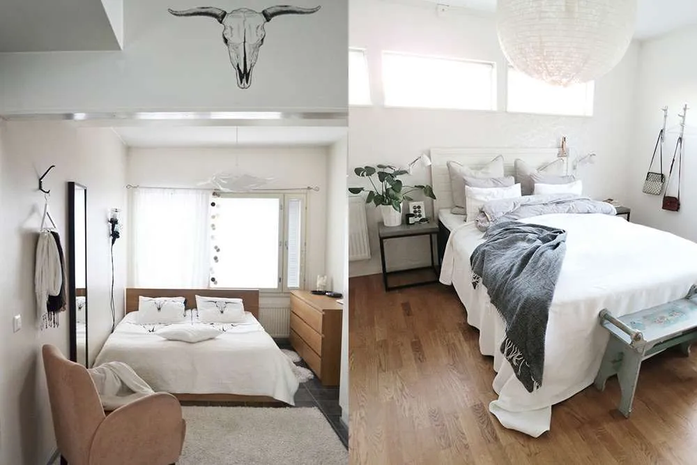 Еще один пример стиля минимализм в маленьких по полощади спальнях
